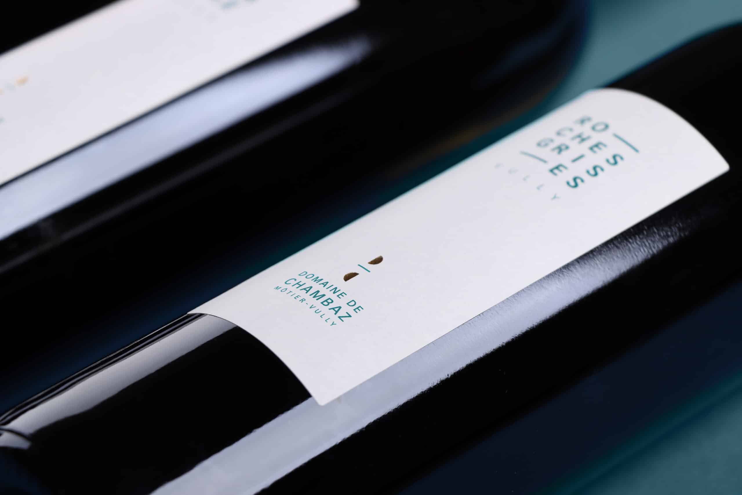 Étiquette du vin Roches Grises du Domaine de Chambaz, Môtier-Vully.