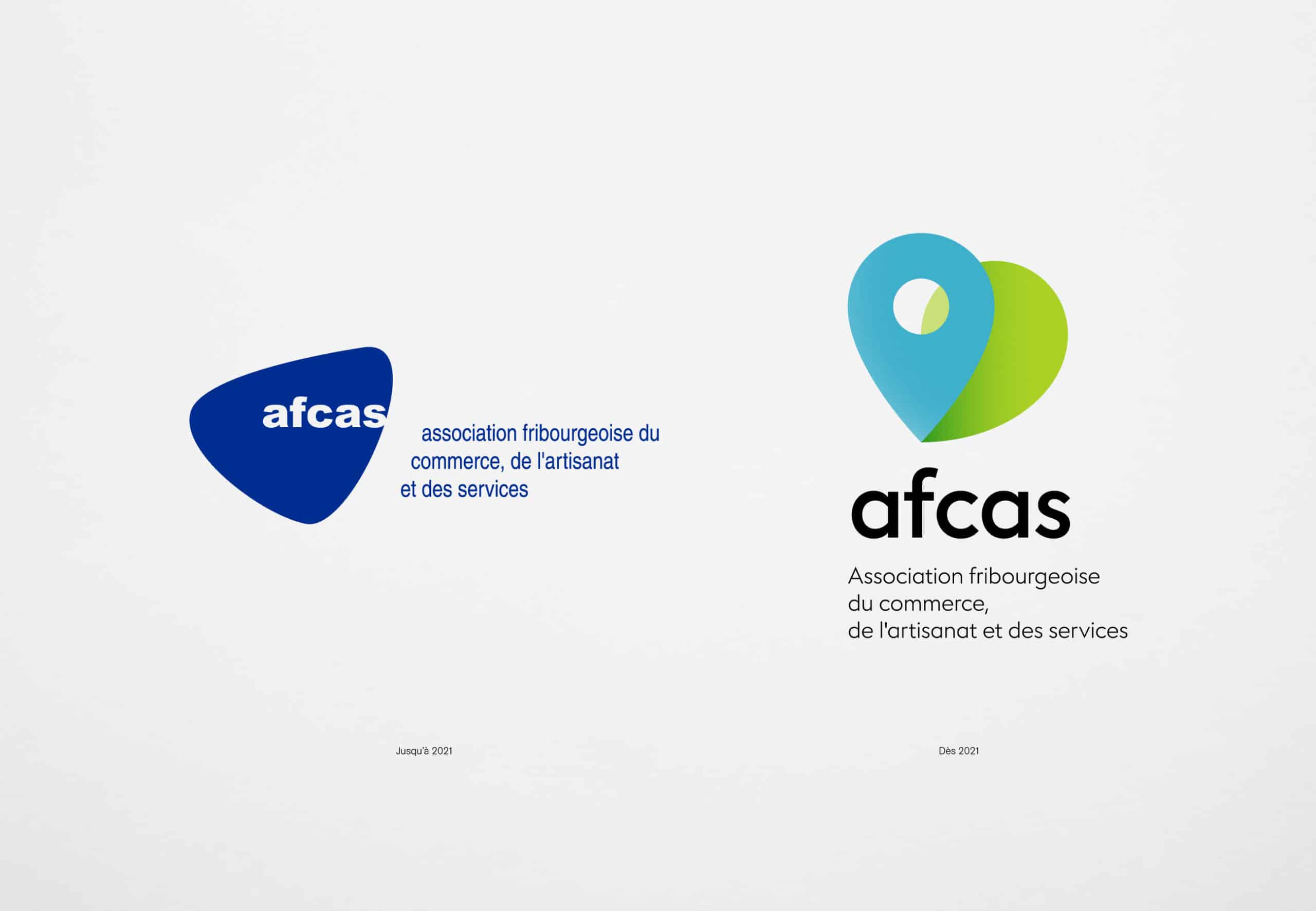 Logos de l'AFCAS avant et après 2021.