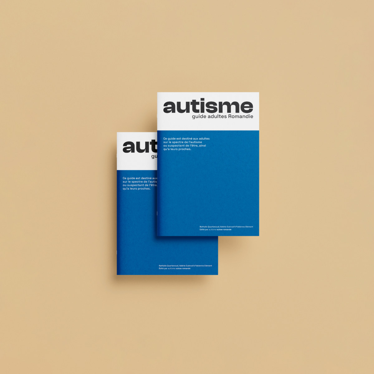 Brochure Autisme Suisse Romande, 2 exemplaires à plat