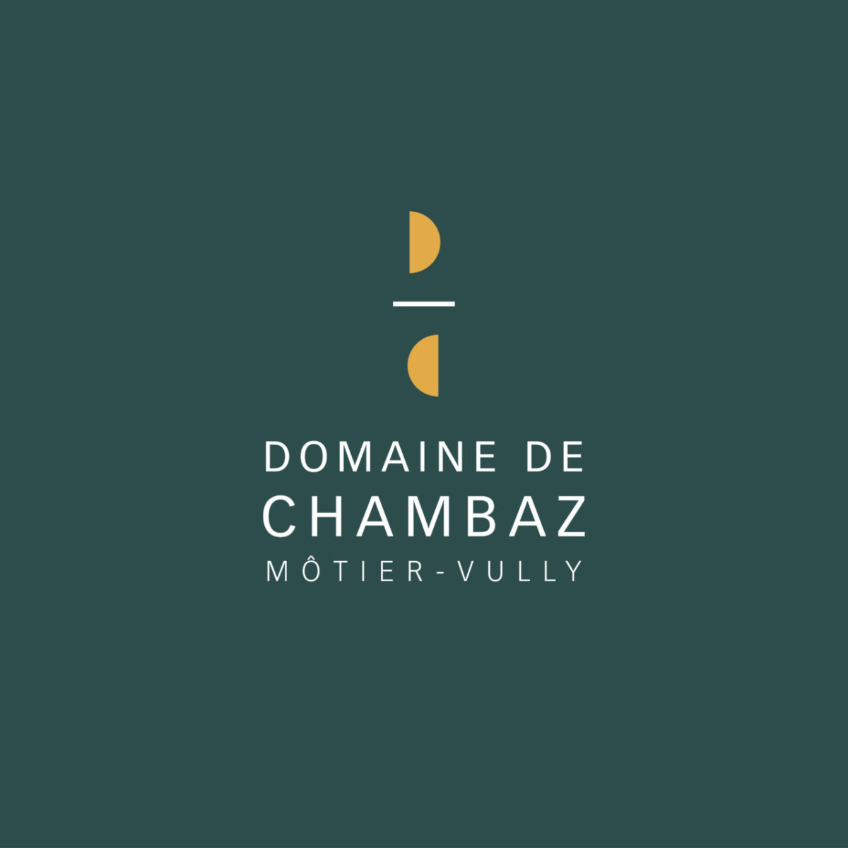 Logo Domaine de Chambaz, fond vert