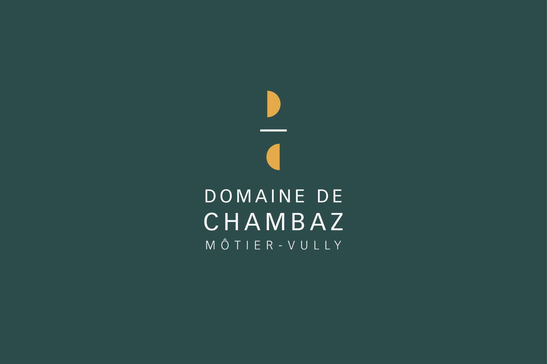 Logo Domaine de Chambaz, fond vert