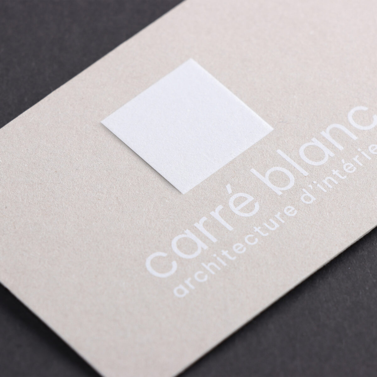 Carte de visites Carré Blanc